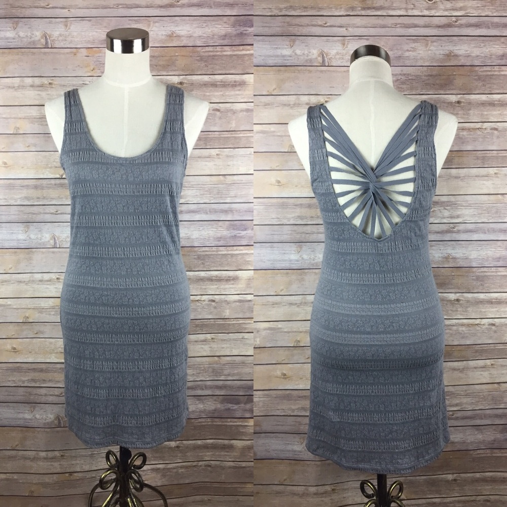 Free People Gray Strappy Back Dress